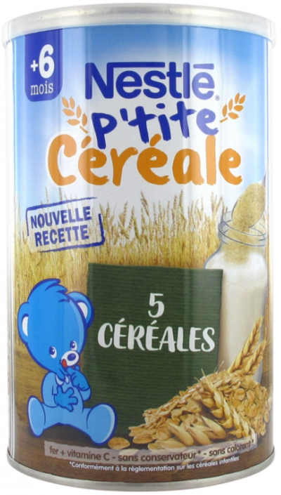 5 Céréales p'tite Bébé Sans Colorant sans Conservateur +6 mois Néstlé -  Produits alimentaires en ligne