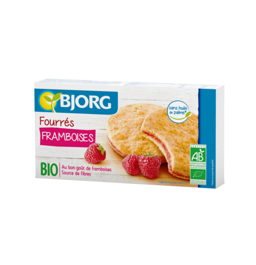 Biscuits Fourrés Framboises Bio Bjorg 175g