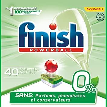 Finish Pastilles Lave-Vaisselle Powerball All in One 0% - Produits