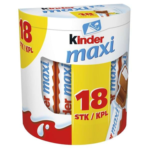 18 Barres Chocolat au Lait avec Fourrage au Lait Kinder maxi 378 g