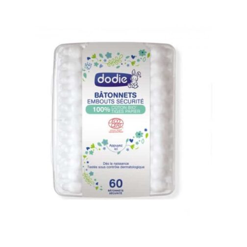 Bâtonnets embouts sécurité coton bio