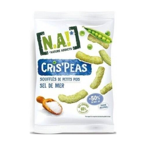 NATURE ADDICTS – SNACK CRISPEAS SOUFFLE HARICOT VERT SAVEUR SEL DE MER 50G