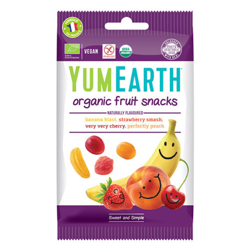 YUM EARTH – PAQUET DE 50G BONBONS FRUITS SNACKS SANS GLUTEN